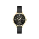 Symphony Gold-Tone and Black Mesh Bracelet Watch - 1502601